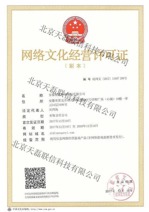 網絡文化經營許可證（文網文）的類型與申請指南